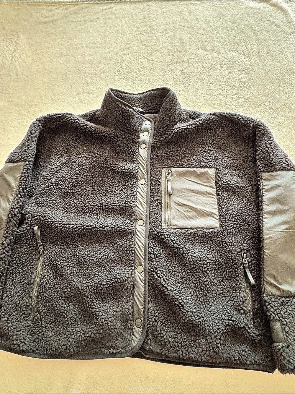 Fabletics Tahoe Teddy Jacket Black XL NWT